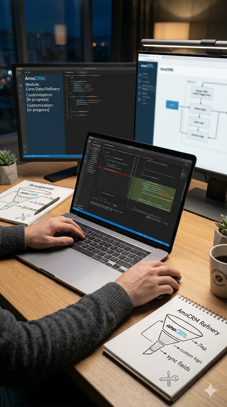 Первый шаг интеграции amoCRM: схема подключений и доработок в рабочем процессе